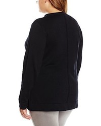 schwarzer Pullover mit einem V-Ausschnitt von Ulla Popken