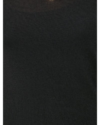 schwarzer Pullover mit einem V-Ausschnitt von Rick Owens