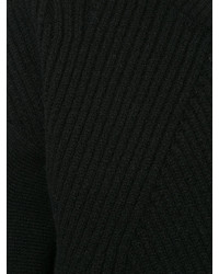 schwarzer Pullover mit einem V-Ausschnitt von Anrealage