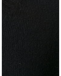 schwarzer Pullover mit einem V-Ausschnitt von Jucca