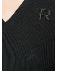 schwarzer Pullover mit einem V-Ausschnitt von Rochas