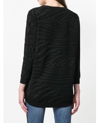 schwarzer Pullover mit einem V-Ausschnitt von Just Cavalli