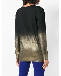 schwarzer Pullover mit einem V-Ausschnitt von Versace Collection