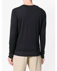 schwarzer Pullover mit einem V-Ausschnitt von CP Company