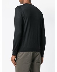 schwarzer Pullover mit einem V-Ausschnitt von Tagliatore