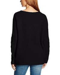 schwarzer Pullover mit einem V-Ausschnitt von VILA CLOTHES