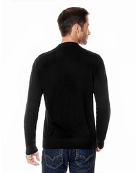 schwarzer Pullover mit einem V-Ausschnitt von Vincenzo Boretti