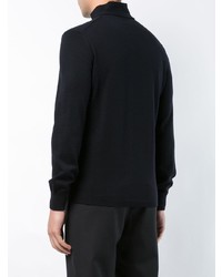 schwarzer Pullover mit einem V-Ausschnitt von Engineered For Motion