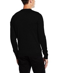 schwarzer Pullover mit einem V-Ausschnitt von Wrangler