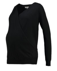 schwarzer Pullover mit einem V-Ausschnitt von Zalando Essentials