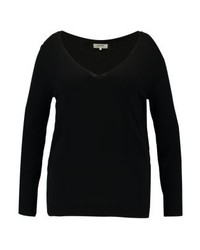 schwarzer Pullover mit einem V-Ausschnitt von Zalando Essentials