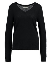schwarzer Pullover mit einem V-Ausschnitt von Zalando Essentials