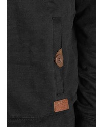 schwarzer Pullover mit einem zugeknöpften Kragen von BLEND