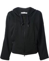schwarzer Pullover mit einer Kapuze von adidas by Stella McCartney