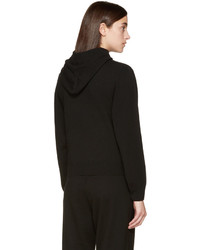 schwarzer Pullover mit einer Kapuze von Calvin Klein Collection