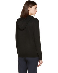 schwarzer Pullover mit einer Kapuze von Earnest Sewn