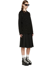 schwarzer Pullover mit einer Kapuze von Marc Jacobs