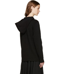 schwarzer Pullover mit einer Kapuze von Marc Jacobs