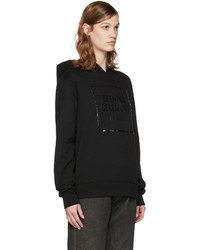 schwarzer Pullover mit einer Kapuze von Opening Ceremony