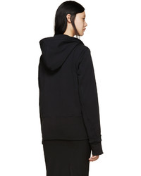 schwarzer Pullover mit einer Kapuze von Ann Demeulemeester