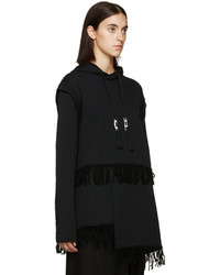 schwarzer Pullover mit einer Kapuze von Damir Doma