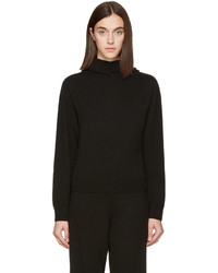 schwarzer Pullover mit einer Kapuze von Calvin Klein Collection
