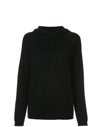 schwarzer Pullover mit einer Kapuze von Chinti & Parker