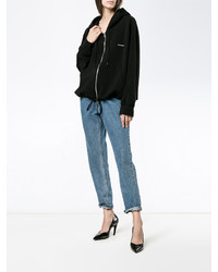 schwarzer Pullover mit einer Kapuze von Balenciaga
