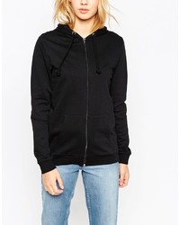 schwarzer Pullover mit einer Kapuze von Asos