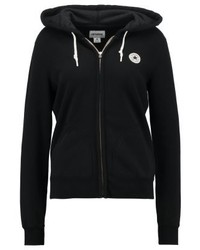 schwarzer Pullover mit einer Kapuze von Converse