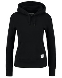 schwarzer Pullover mit einer Kapuze von Converse