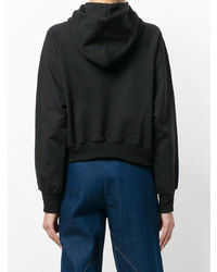 schwarzer Pullover mit einer Kapuze von Esteban Cortazar