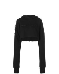 schwarzer Pullover mit einer Kapuze von Coup De Coeur
