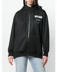 schwarzer Pullover mit einer Kapuze von Moschino