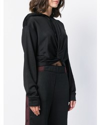 schwarzer Pullover mit einer Kapuze von T by Alexander Wang