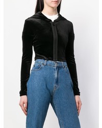 schwarzer Pullover mit einer Kapuze von Faith Connexion