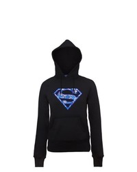 schwarzer Pullover mit einer Kapuze von DC Universe