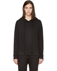 schwarzer Pullover mit einer Kapuze von Earnest Sewn