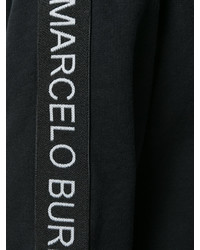 schwarzer Pullover mit einer Kapuze von Marcelo Burlon County of Milan