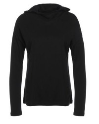 schwarzer Pullover mit einer Kapuze von Even&Odd