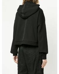 schwarzer Pullover mit einer Kapuze von Thom Krom