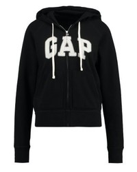 schwarzer Pullover mit einer Kapuze von Gap