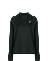 schwarzer Pullover mit einer Kapuze von Karl Lagerfeld