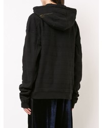 schwarzer Pullover mit einer Kapuze von Haider Ackermann