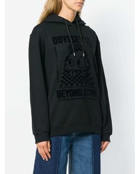 schwarzer Pullover mit einer Kapuze von McQ Alexander McQueen