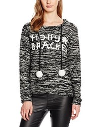 schwarzer Pullover mit einer Kapuze von Molly Bracken