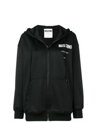 schwarzer Pullover mit einer Kapuze von Moschino