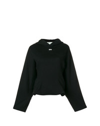 schwarzer Pullover mit einer Kapuze von Off-White