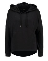 schwarzer Pullover mit einer Kapuze von Only