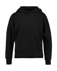 schwarzer Pullover mit einer Kapuze von Only